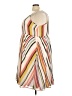 Torrid 100% Polyester Stripes Tan Casual Dress Size 4X Plus (4) - photo 5
