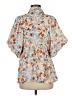 Entro 100% Polyester Blue Short Sleeve Blouse Size M - photo 2