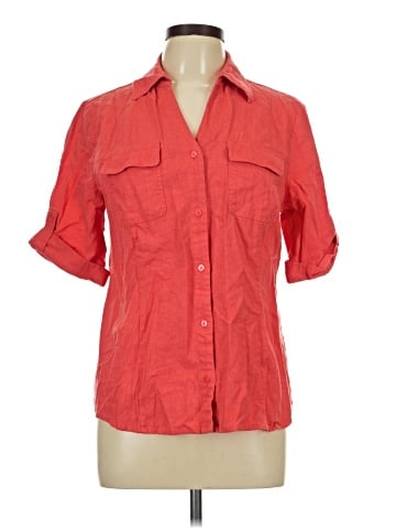 Jaclyn Smith 3/4 Sleeve Button-Down Shirt (view 1)