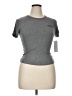 Love Streak Gray Short Sleeve Top Size XL - photo 1