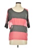Lucca Couture Color Block Gray 3/4 Sleeve Top Size M - photo 1