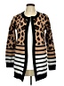 By Design Animal Print Brown Cardigan Size M - photo 1