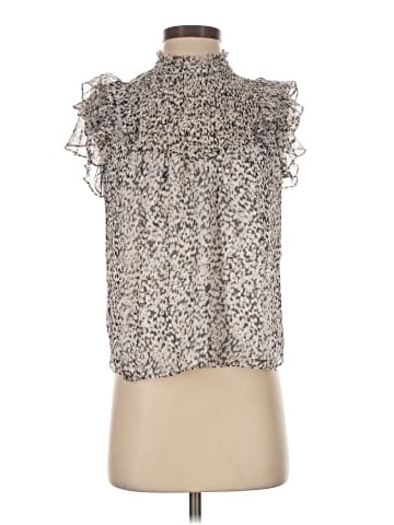 Intermix Sleeveless Silk Top (view 1)