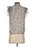 Intermix 100% Silk Animal Print Silver Sleeveless Silk Top Size 2 - photo 2