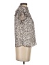 Intermix 100% Silk Animal Print Silver Sleeveless Silk Top Size 2 - photo 4