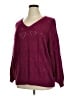 BLOOMCHIC Hearts Burgundy Pink Pullover Sweater Size 14 - 16 - photo 1