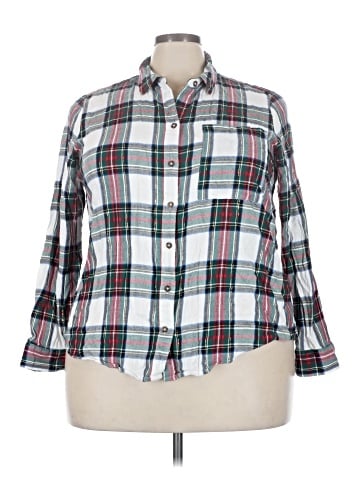 Style&Co 3/4 Sleeve Button-Down Shirt (view 1)