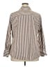 Foxcroft Chevron-herringbone Brown Long Sleeve Blouse Size 18 - photo 2