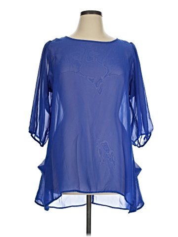 Lily White 3/4 Sleeve Blouse (view 1)