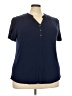 Popyoung Blue Short Sleeve Henley Size 3X - photo 1