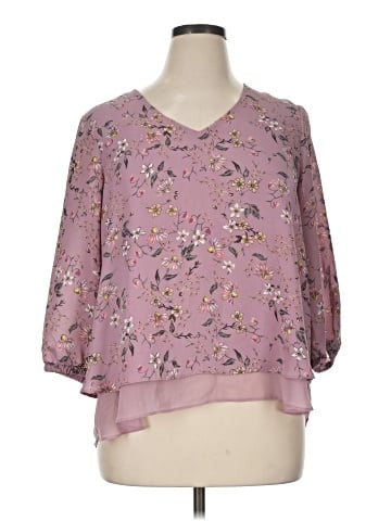 LC Lauren Conrad 3/4 Sleeve Blouse (view 1)