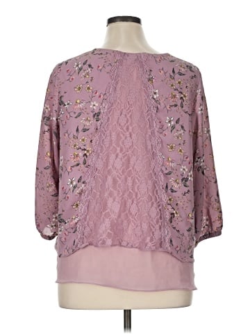 LC Lauren Conrad 3/4 Sleeve Blouse (view 2)
