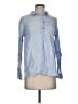 Sigrid Olsen 100% Linen Blue Long Sleeve Button-Down Shirt Size S - photo 1