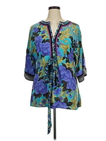 Monsoon 3/4 Sleeve Silk Top (view 1)