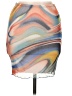 MadRag 100% Polyester Print Orange Casual Skirt Size L - photo 1