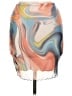 MadRag 100% Polyester Print Orange Casual Skirt Size L - photo 2