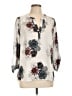 Daniel Rainn 100% Polyester Floral Ivory 3/4 Sleeve Blouse Size L - photo 1
