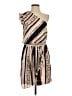 BCBGeneration 100% Polyester Graphic Tan Casual Dress Size 4 - photo 1