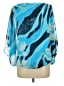 JM Collection 100% Polyester Blue Long Sleeve Blouse Size L - photo 2