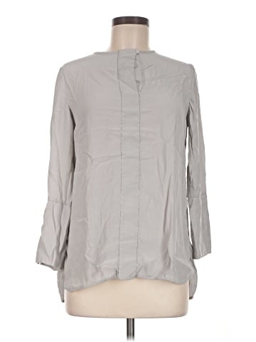 Lafayette 148 New York Long Sleeve Silk Top (view 1)