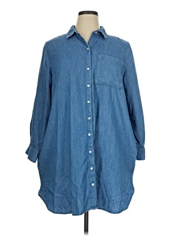Old Navy 3/4 Sleeve Button-Down Shirt (view 1)