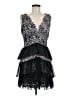 BCBGMAXAZRIA 100% Polyester Black Cocktail Dress Size 8 - photo 1