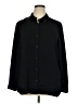 DKNY 100% Polyester Solid Black Long Sleeve Blouse Size XL - photo 1