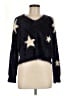 Lush 100% Nylon Stars Black Pullover Sweater Size M - photo 1