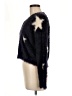 Lush 100% Nylon Stars Black Pullover Sweater Size M - photo 5