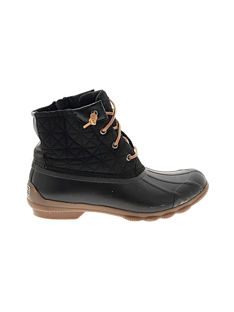 Pre-owned Sperry Top-sider® Rain Boots Black Shoes