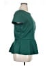 Bisou Bisou 100% Polyester Green Short Sleeve Blouse Size XL - photo 4