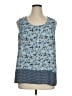Cynthia Rowley 100% Polyester Blue Sleeveless Blouse Size 1X - photo 1