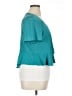Perceptions Teal Short Sleeve Blouse Size XL - photo 4