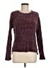 Easel 100% Polyester Metallic Burgundy Pullover Sweater Size M - photo 1