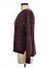 Easel 100% Polyester Metallic Burgundy Pullover Sweater Size M - photo 5