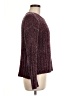 Easel 100% Polyester Metallic Burgundy Pullover Sweater Size M - photo 4