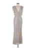 BCBGMAXAZRIA Metallic Silver Cocktail Dress Size M - photo 1