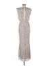 BCBGMAXAZRIA Metallic Silver Cocktail Dress Size M - photo 2