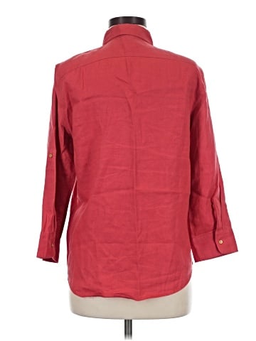 Lauren by Ralph Lauren 3/4 Sleeve Button-Down Shirt (view 2)