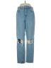 Topshop 100% Cotton Hearts Blue Jeans Size 26 waist - photo 1