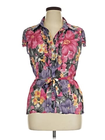 NY Collection Short Sleeve Blouse (view 1)