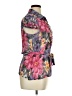 NY Collection 100% Polyester Floral Purple Short Sleeve Blouse Size XL - photo 4