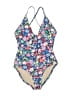 Tea Floral Blue One Piece Swimsuit Size S - photo 1