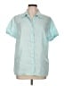 L.L.Bean Teal Short Sleeve Blouse Size L - photo 1
