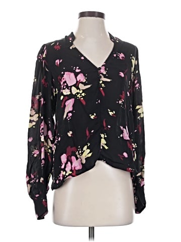 A.L.C. Long Sleeve Silk Top (view 1)