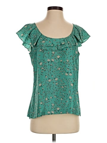 Fei Short Sleeve Silk Top (view 1)