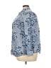 Foxcroft 100% Cotton Paisley Blue Long Sleeve Button-Down Shirt Size 18 - photo 5