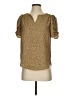Maison d' Amelie 100% Polyester Gold Short Sleeve Blouse Size XS - photo 1