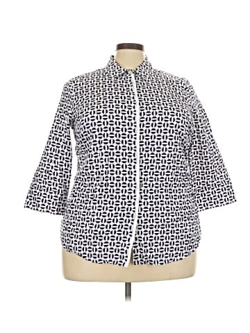 Foxcroft 3/4 Sleeve Button-Down Shirt (view 1)