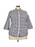 Foxcroft 100% Cotton Ivory 3/4 Sleeve Button-Down Shirt Size 18 - photo 1